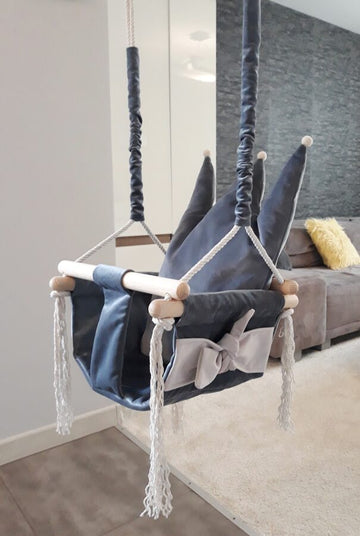 Crown Shaped Cushion Swing for Kids – Elegant & Durable by Kai aš mažas buvau at www.brixbailey.com