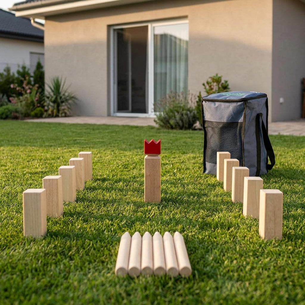 Scandinavian Chess Kubb Game - For Indoor & Outdoor Play