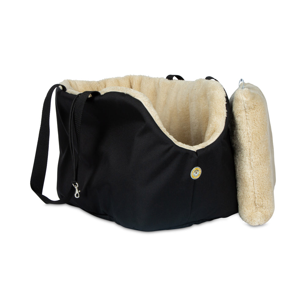 Soho Poms Black & Beige Luxury Rainy Bear Dog Carrier