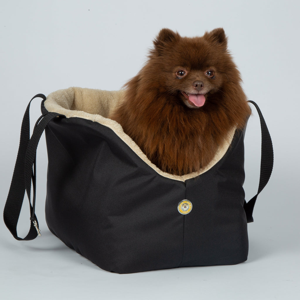Soho Poms Black & Beige Luxury Rainy Bear Dog Carrier
