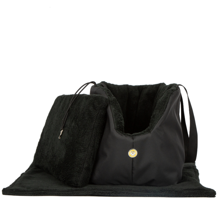 Soho Poms Black Luxury Rainy Bear Dog Carrier