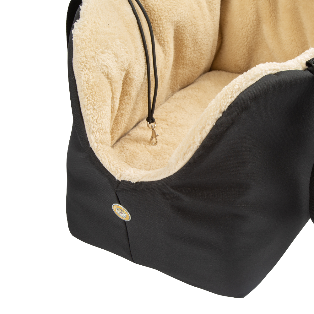 Soho Poms Black & Beige Luxury Rainy Bear Dog Carrier