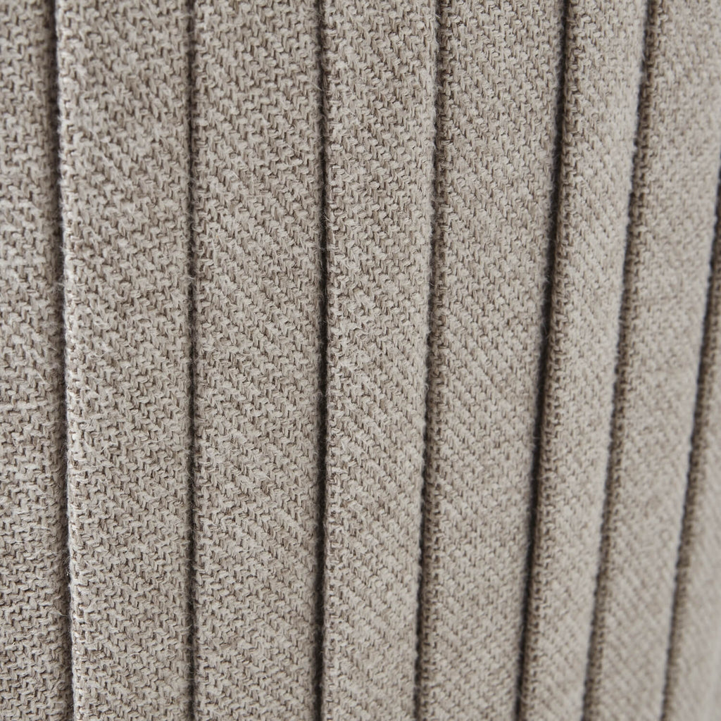 Lily Swivel Ottoman in oatmeal twill fabric, wooden base, 82cm square, neutral-toned home accent with 360-degree rotation. by Sostter at brixbailey.com