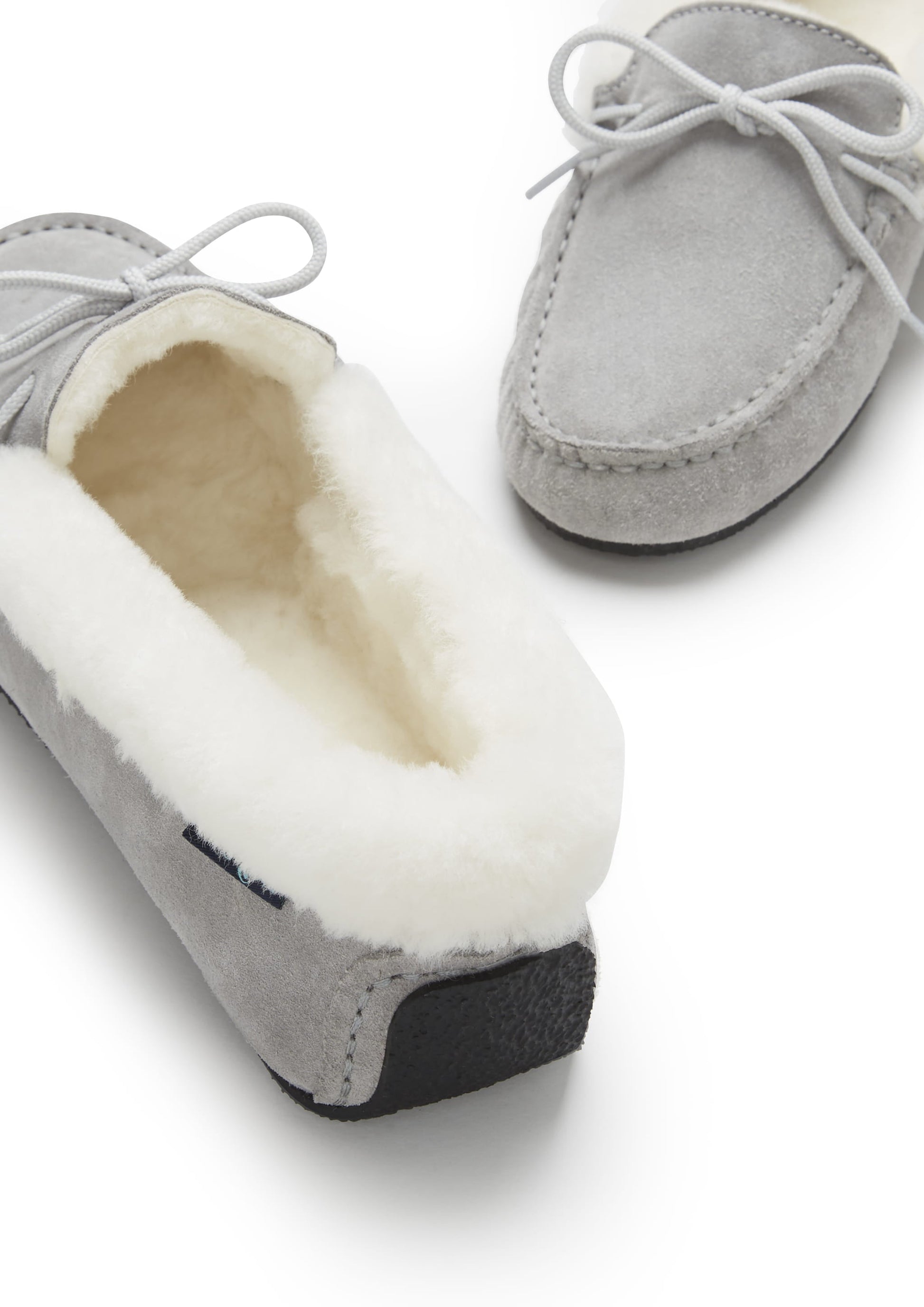 Women's Dove Grey Sheepskin Slippers