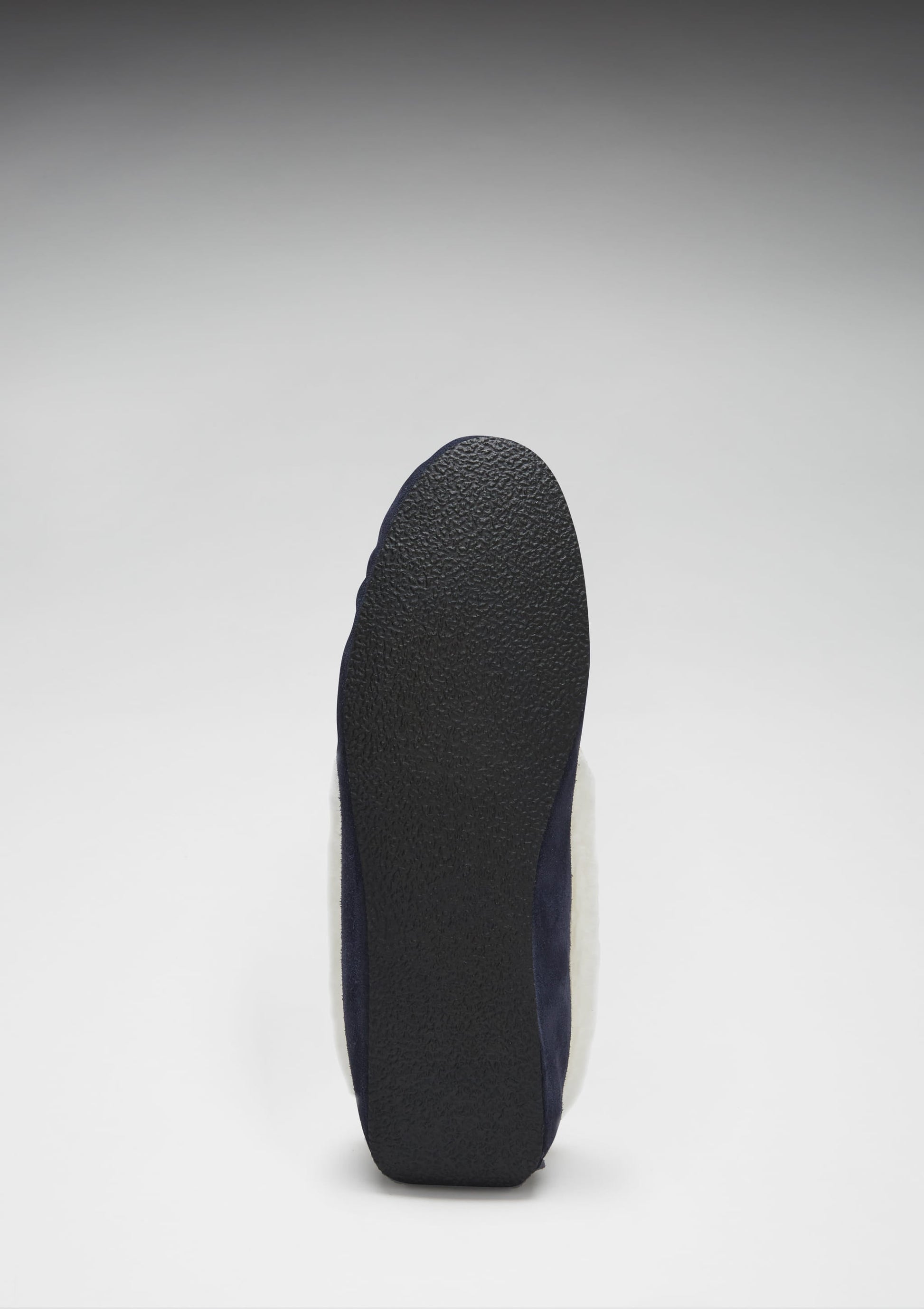 Navy Blue Sheepskin Slippers in Soft Suede