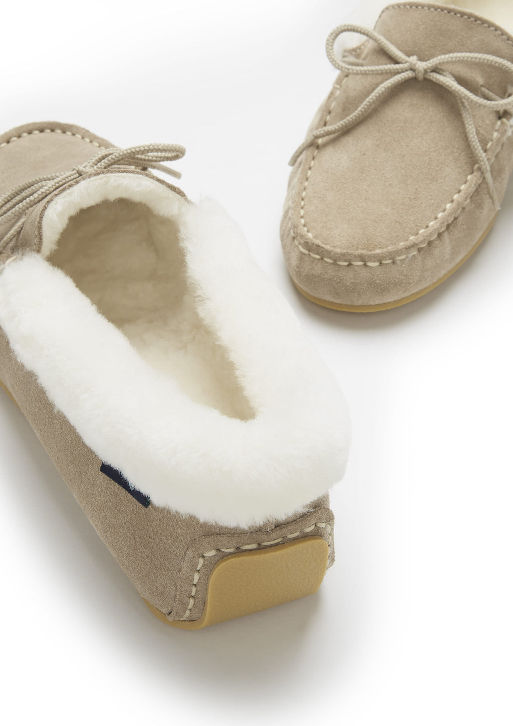 Women's Taupe Sheepskin Slippers