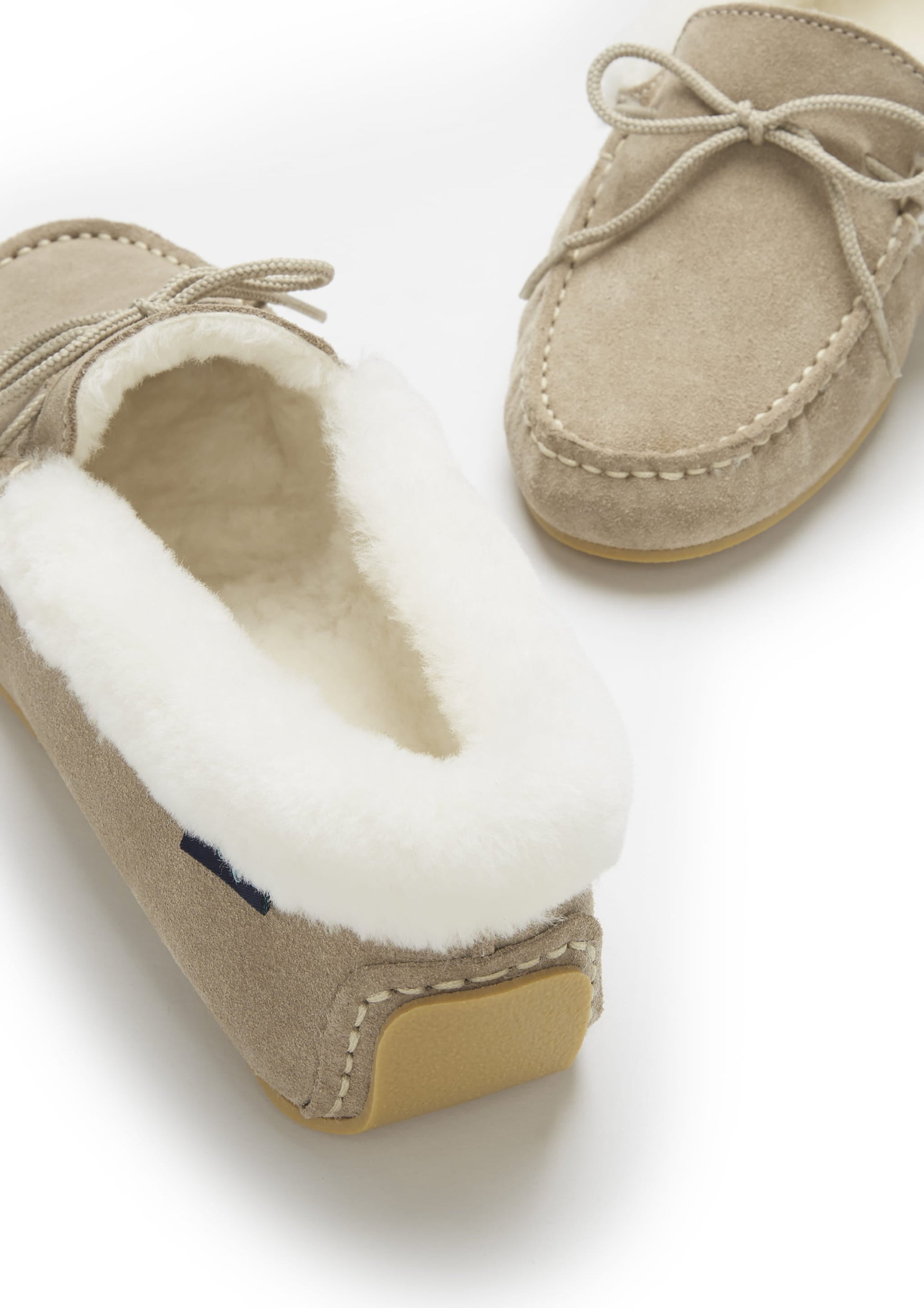 Women's Taupe Sheepskin Slippers