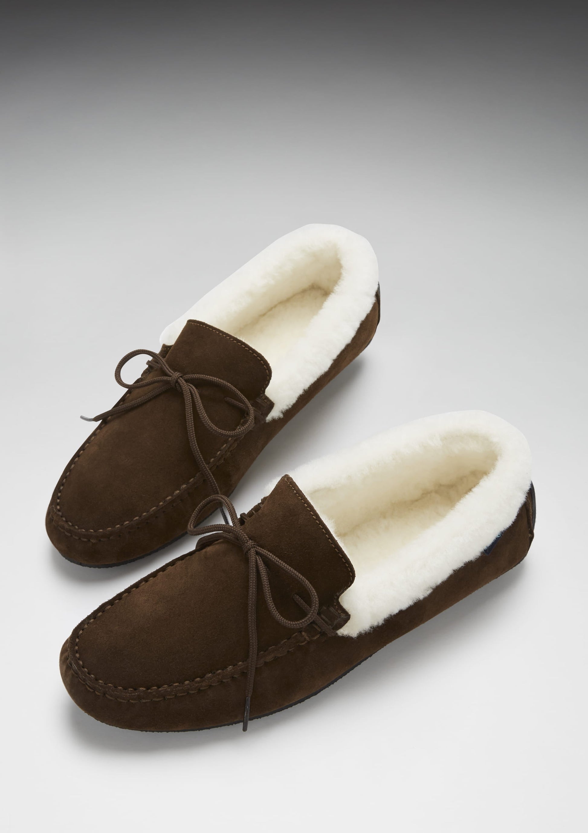 Brown Suede Sheepskin Slippers