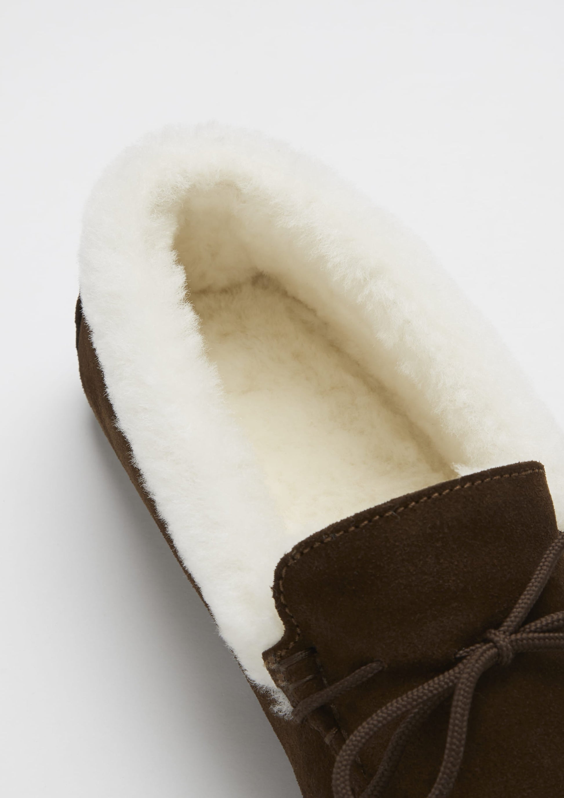 Brown Suede Sheepskin Slippers