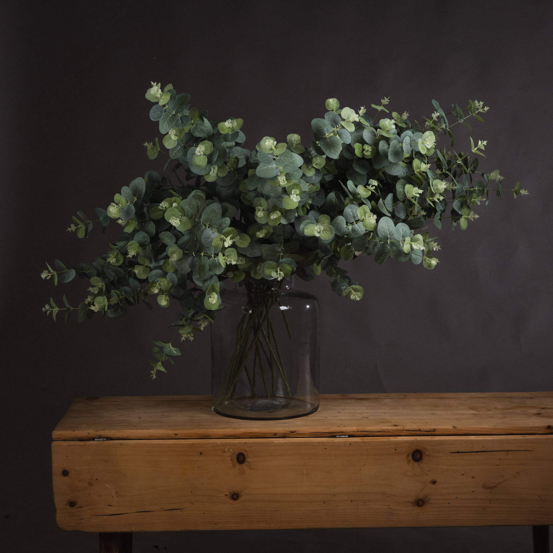 Lifelike 70cm artificial eucalyptus spray with silver-green leaves for home decor, no maintenance required by Sostter at brixbailey.com