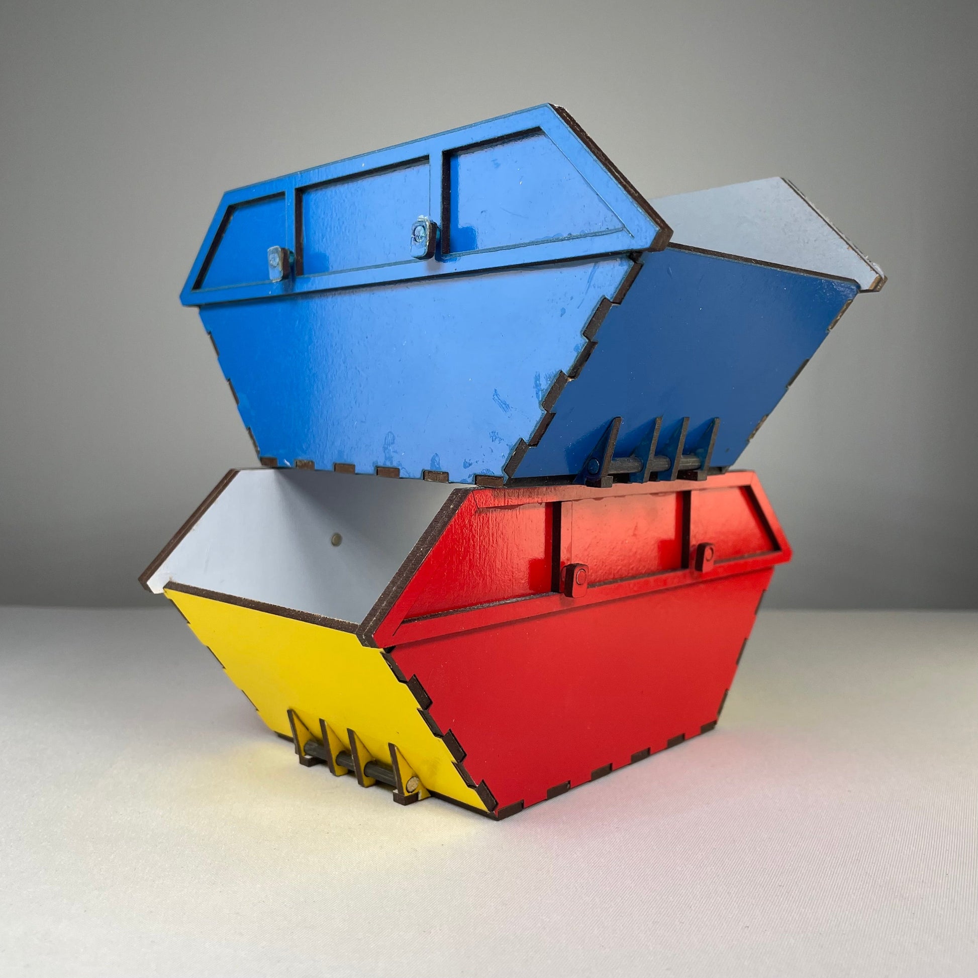 Skip Waste Container - Flatpack Model Kit by Curious Rabbit ®