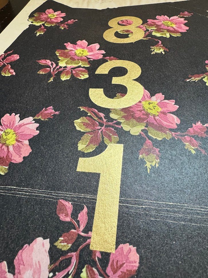 831 I Love You Screen Printed Art Print with Gold Leaf