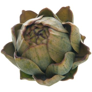 Realistic artificial artichoke with lifelike green leaves, perfect for no-maintenance home decor by Sostter at brixbailey.com