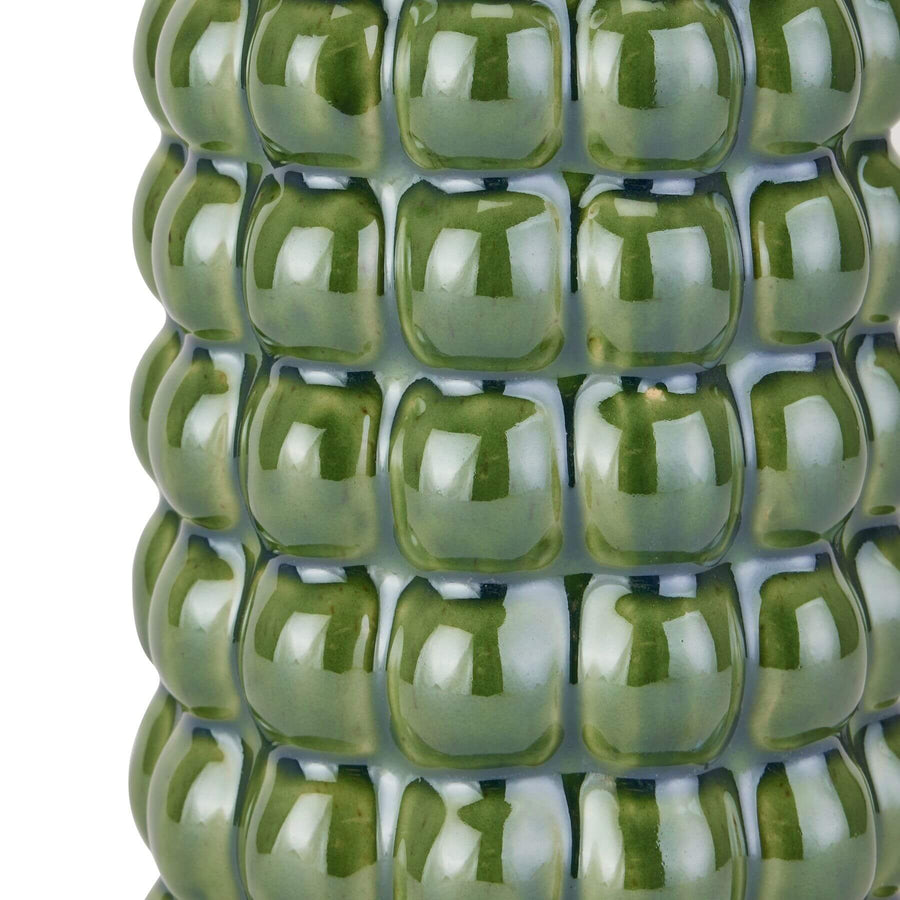 Handcrafted olive bubble vase with textured ceramic glaze, modern centerpiece for floral arrangements or sculptural decor. by Sostter at brixbailey.com