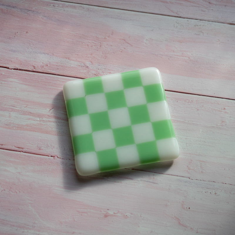 10cm Chequered White/Colour Coaster - Bullseye Collection