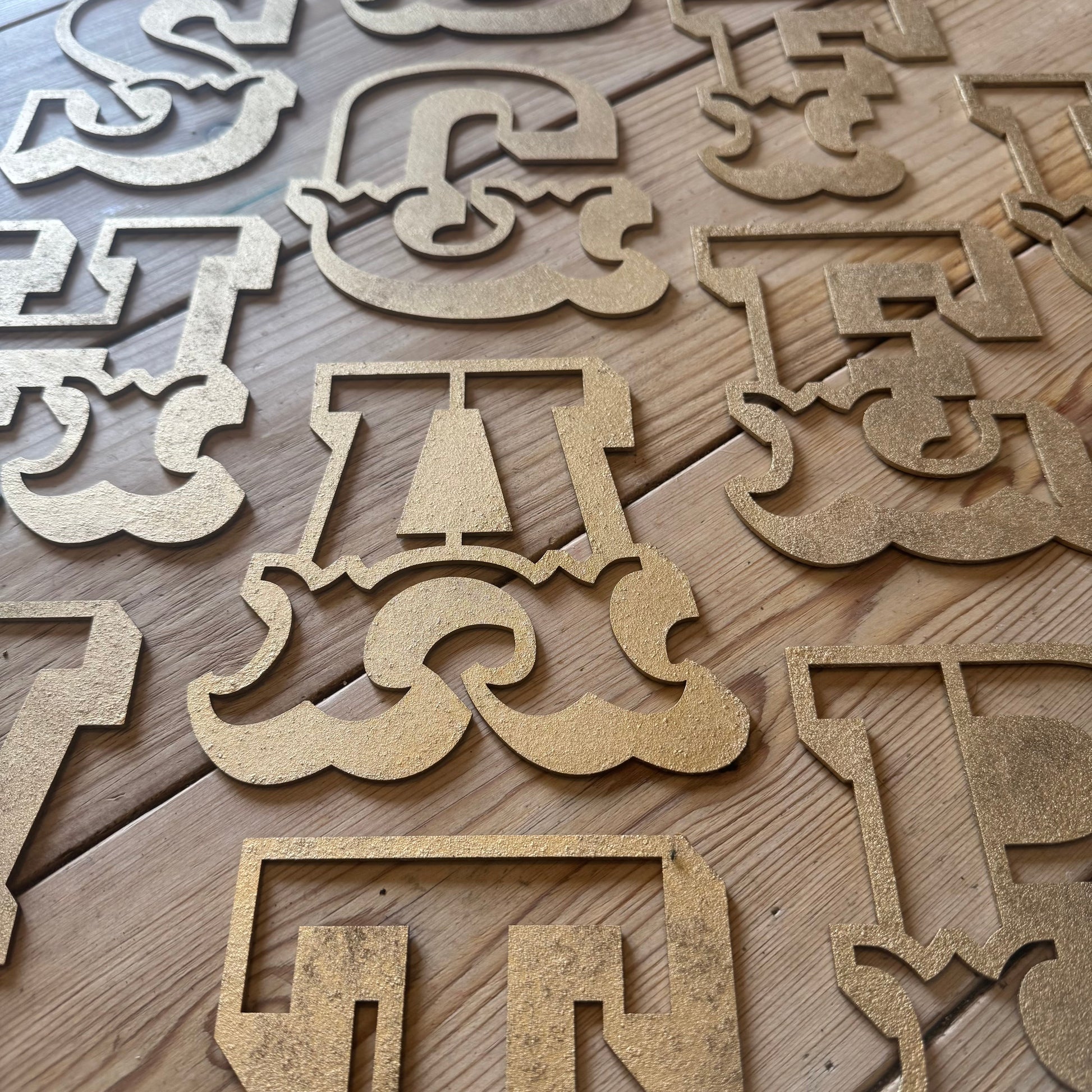 A-Z Rustic 5" or 12" Gold Metal Carnival Letters.