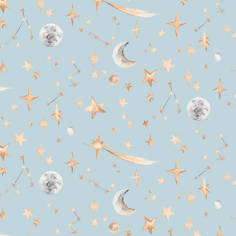"Hand-Painted Stars Wallpaper for Kids – 4 Dreamy Colours
