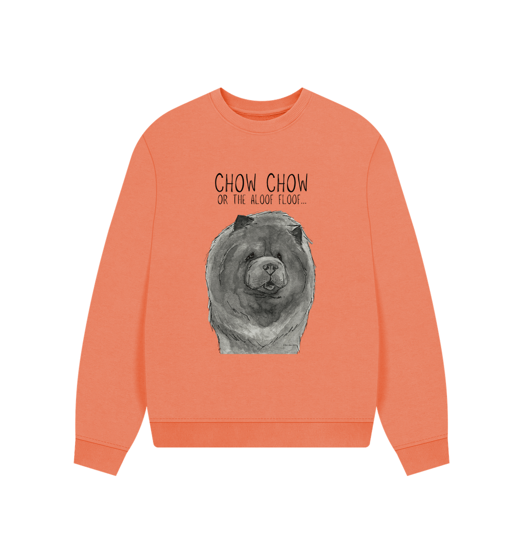 Stay Cozy in the Blue Chow Chow Women’s Oversized Sweatshirt – Featuring The Aloof Floof!