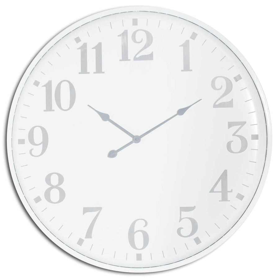 Large 80cm white metal wall clock with minimalist design, perfect for modern or traditional decor  

**  
- **Keywords included:** large wall clock, white metal, minimalist design, modern decor  
- **Clear description:** Describes size, color, material, and style  
- **SEO & accessibility optimized:** Concise, keyword-rich, and screen-reader friendly by Sostter at brixbailey.com