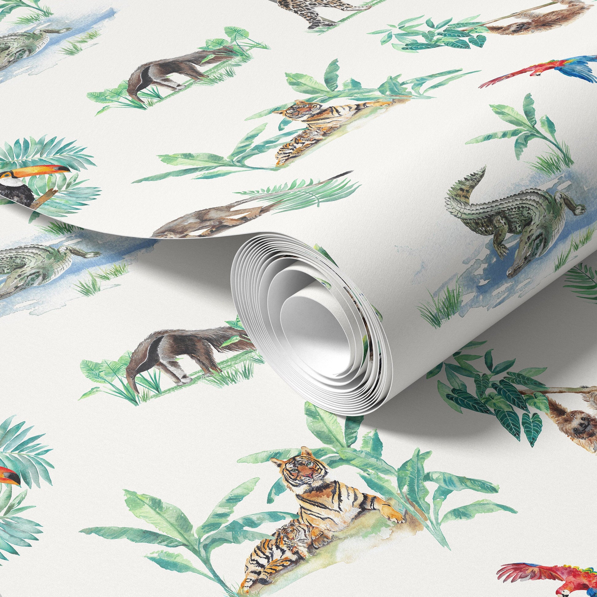 Rainforest Creatures Tropical Children's Wallpaper