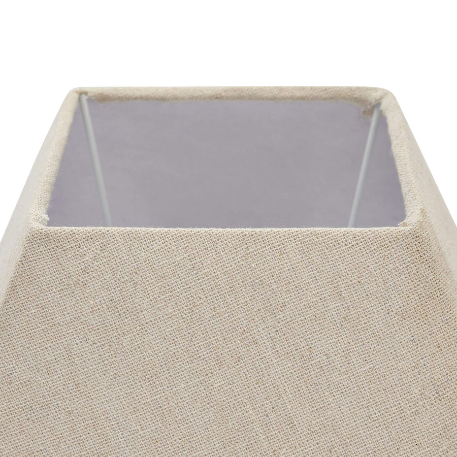 Grey-washed wood table lamp with natural linen shade, elegant fluted base for modern or rustic home decor. by Sostter at brixbailey.com