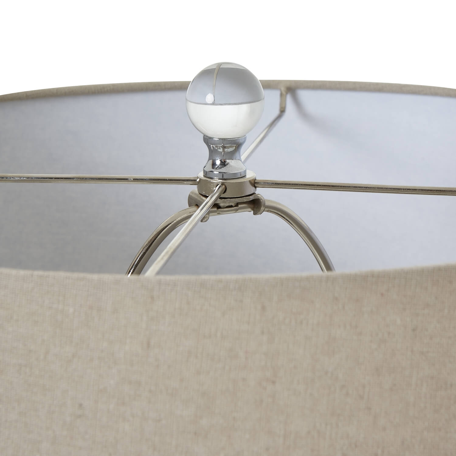 Grey Shadows Table Lamp with ombre glass base and neutral linen shade, 67cm tall, contemporary lighting for home decor by Sostter at brixbailey.com