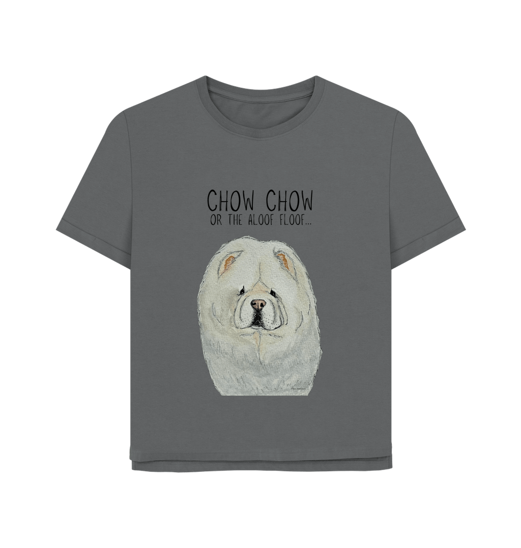 Embrace the Aloof Floof: Cream Chow Chow Women’s Relaxed Fit T-Shirt