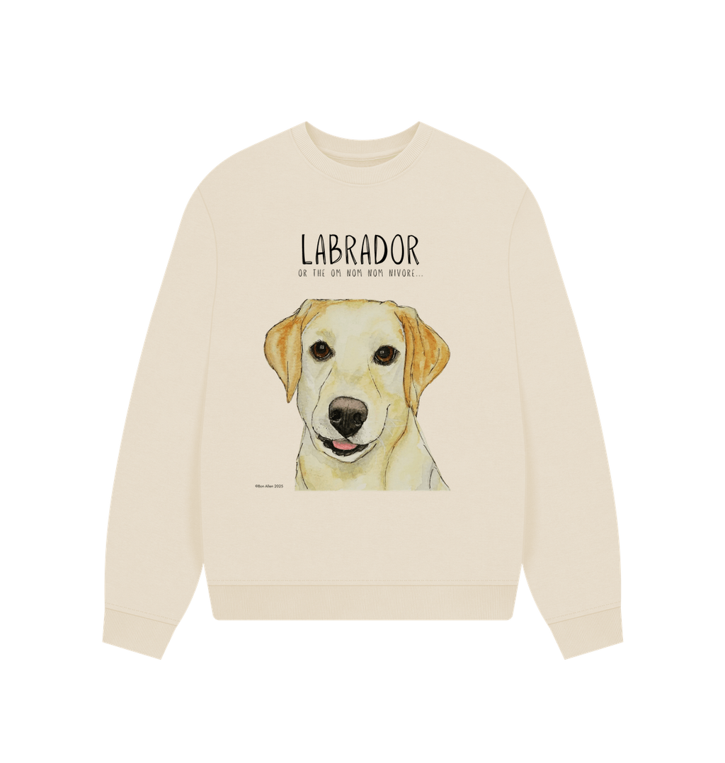 Will Sit for Snacks: The Yellow Labrador Oversized Sweatshirt