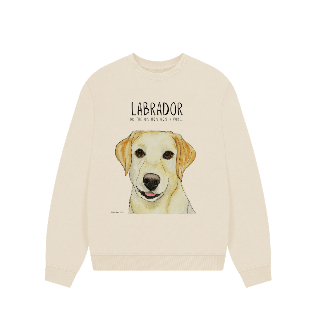 Will Sit for Snacks: The Yellow Labrador Oversized Sweatshirt