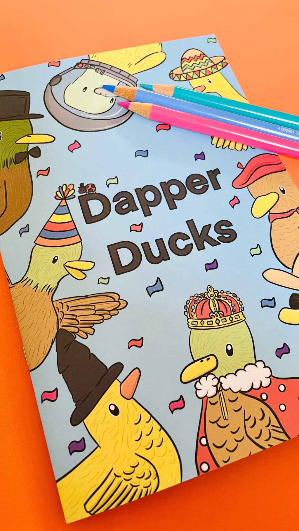 Dapper Ducks Illustrated A5 Colouring Book
