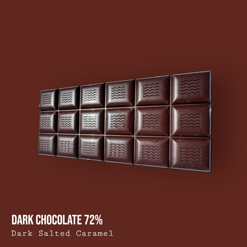 Single Origin Dark Perú 72% with Dark Chocolate Salted Caramel 110g