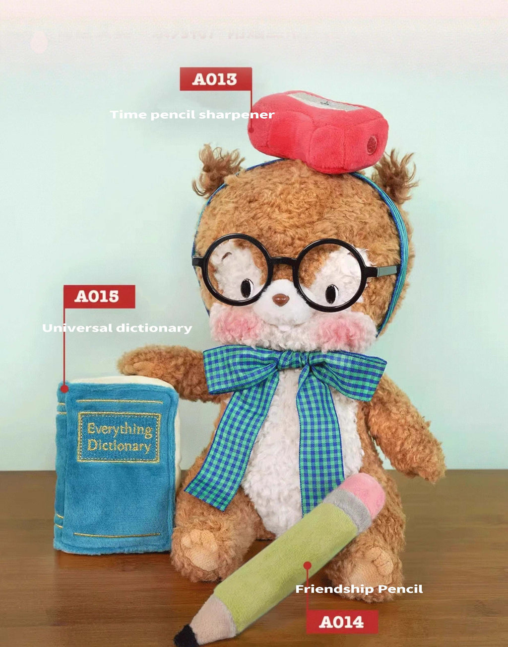 Bobotta Squirrel Plush Toy with Glasses