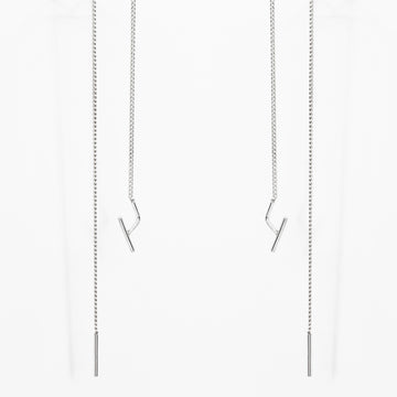 SWING Silver Earrings – Minimalist Elegance & Modern Design by Maarja Palu at www.brixbailey.com