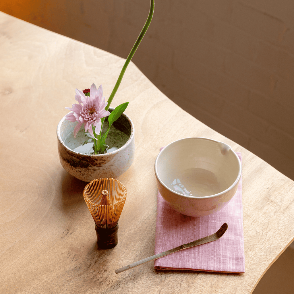 Matcha Bamboo Spoon with Sakura Engraving