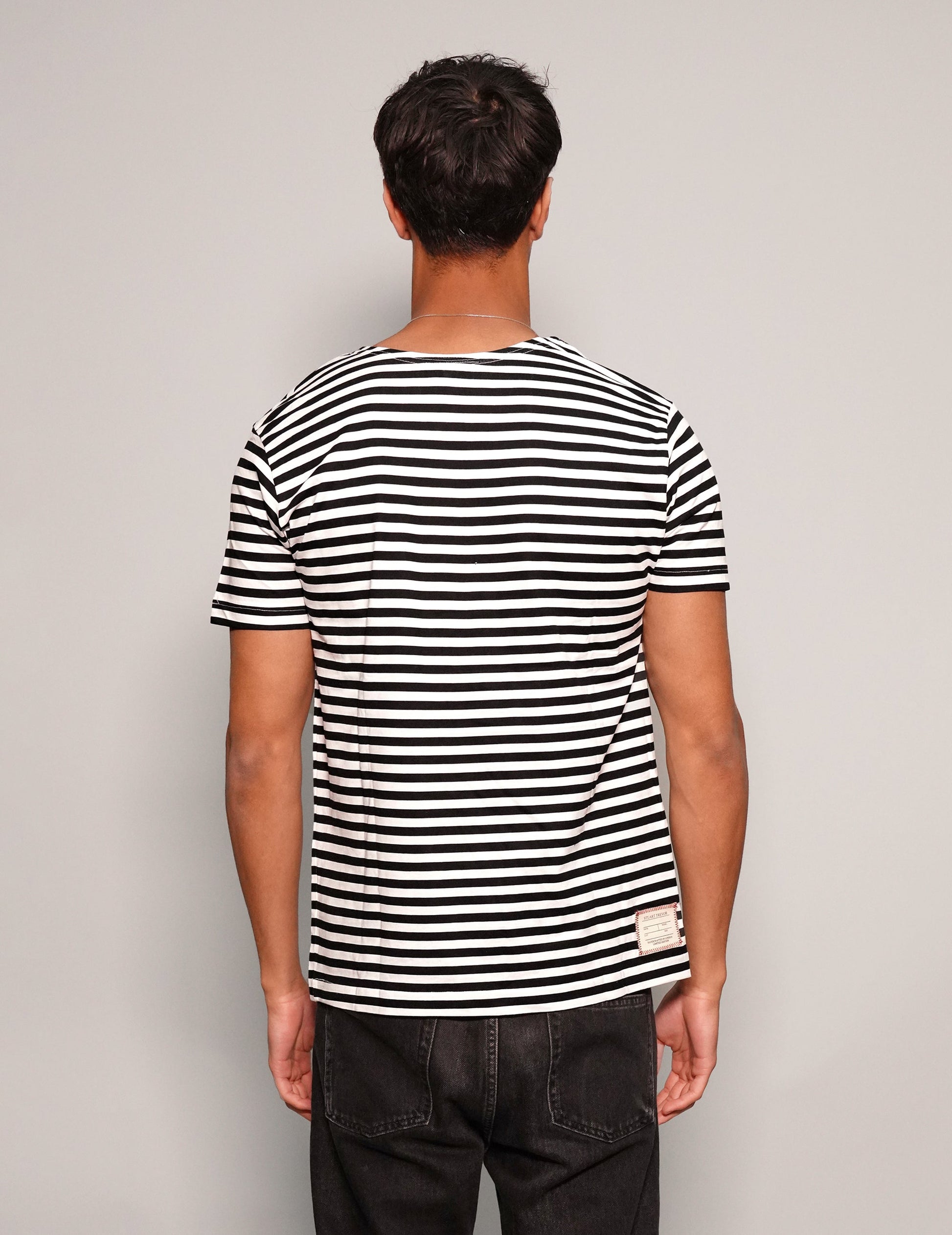 Vintage Naval T-Shirt in Black Stripe