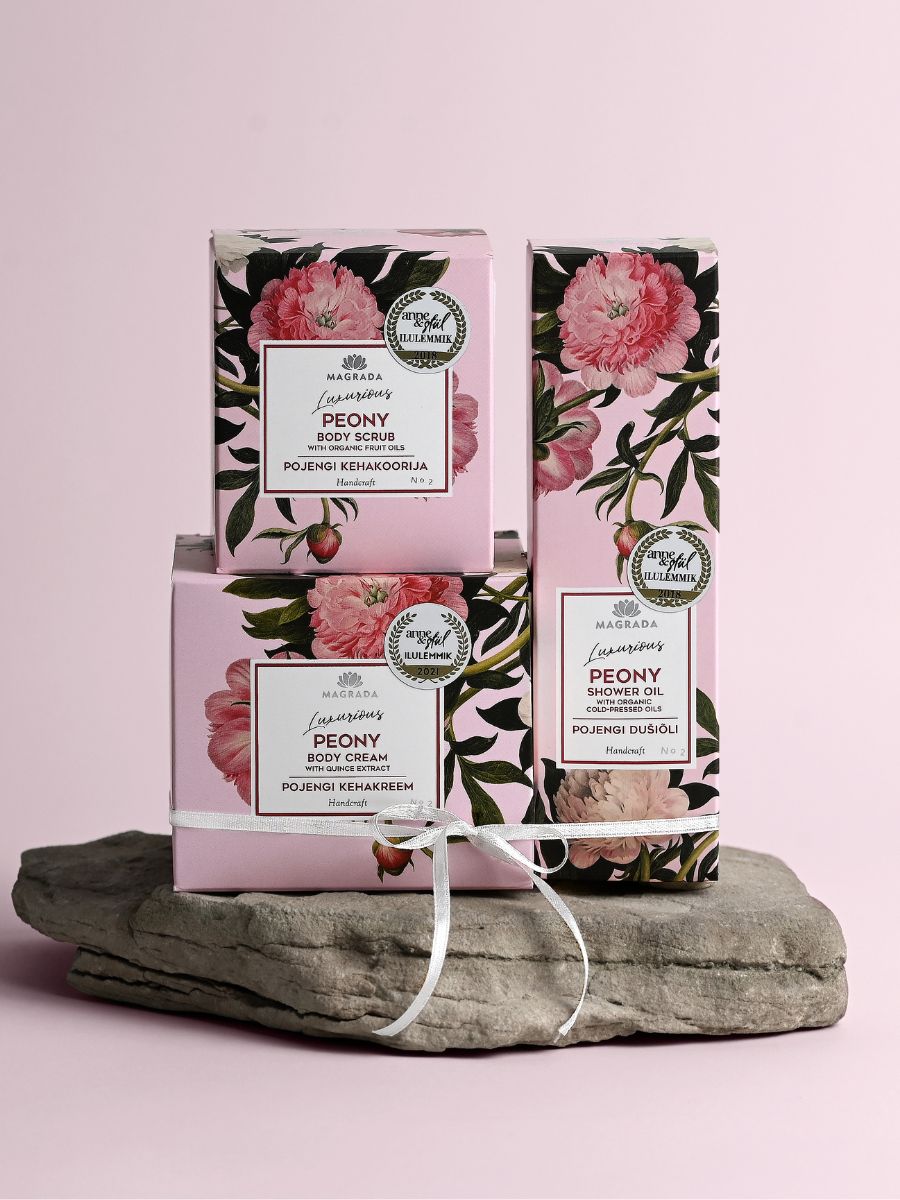 Luxurious Peony Skincare Gift Set – Hydrate & Revitalize by Magrada Organic Cosmetics at www.brixbailey.com