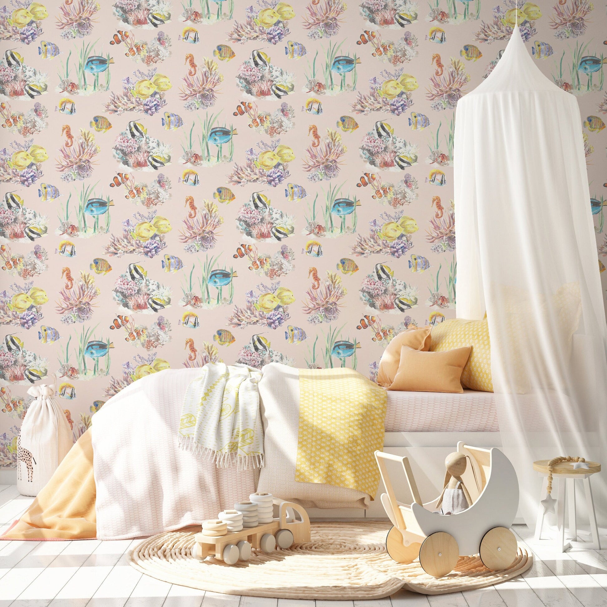 Coral Reef Watercolour Wallpaper