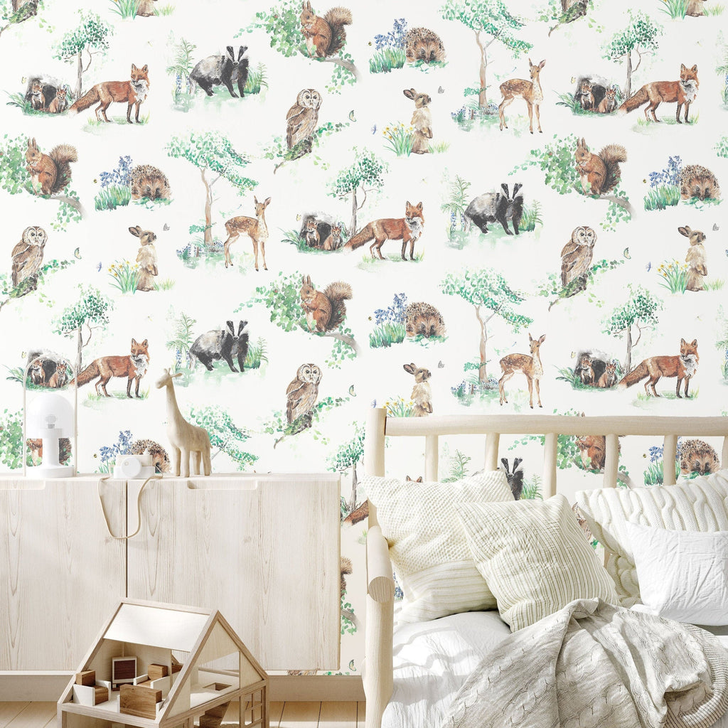 Woodland Animals Children's Wallpaper