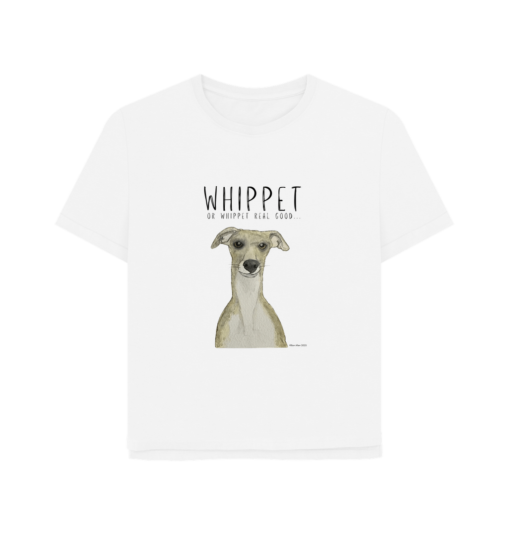 Whippet-Inspired Women’s Relaxed Fit T-Shirt: Ethical, Stylish & Zoomie-Approved!