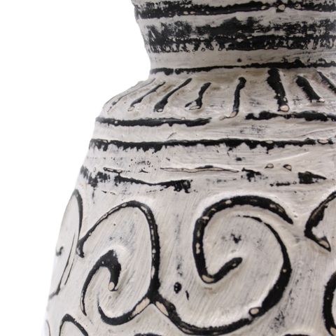 Swirls Shaped Dry Flowers Vase - Cream