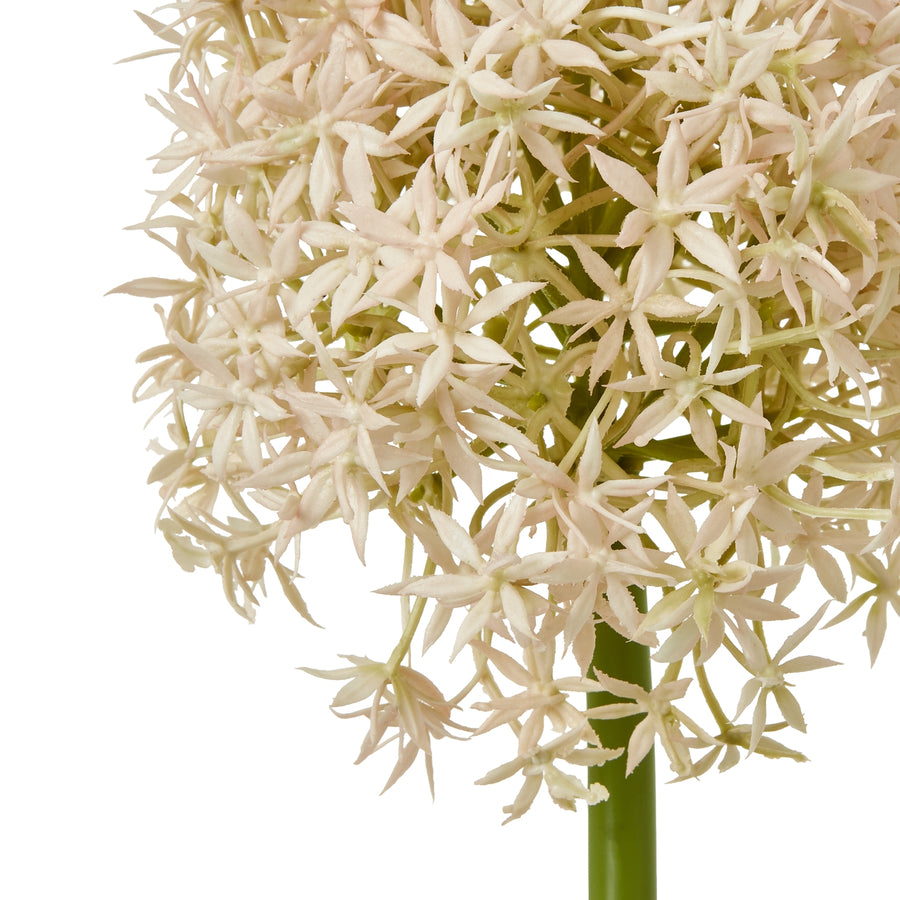 The Pink Medium Allium Stem - Elegant Faux Floral Accent for Any Space by Hill Interiors at www.brixbailey.com