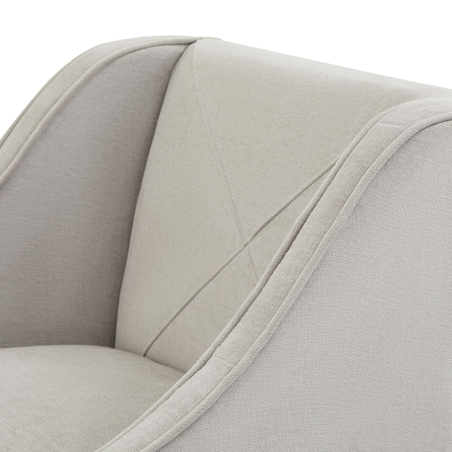 Epsom grey barstool with rubberwood frame and luxury upholstery, elegant piping, modern home decor by Sostter at brixbailey.com
