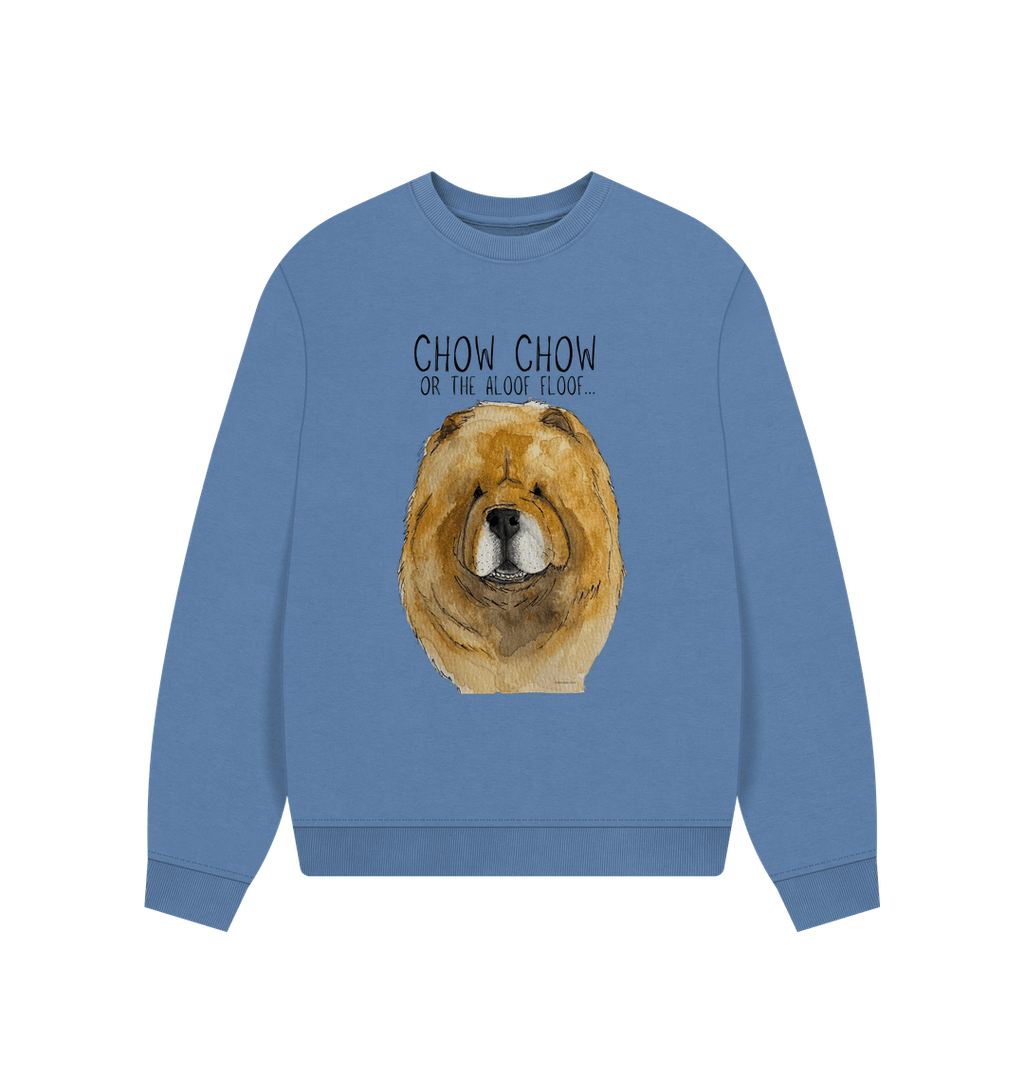 Snuggle in Style – Red Chow Chow Ladies Oversized Sweatshirt!