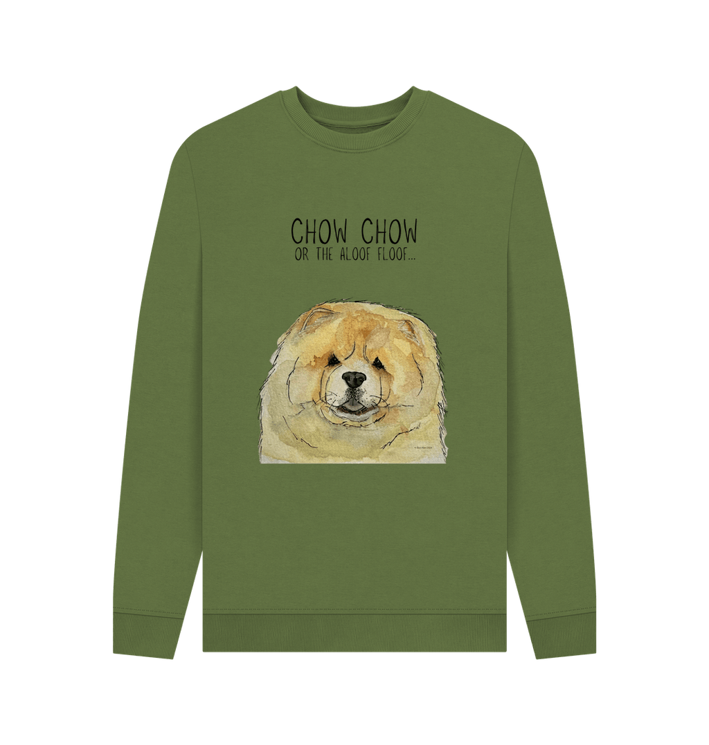 Stay Cozy with the Fawn Chow Chow "Aloof Floof" Men's Crewneck Sweatshirt