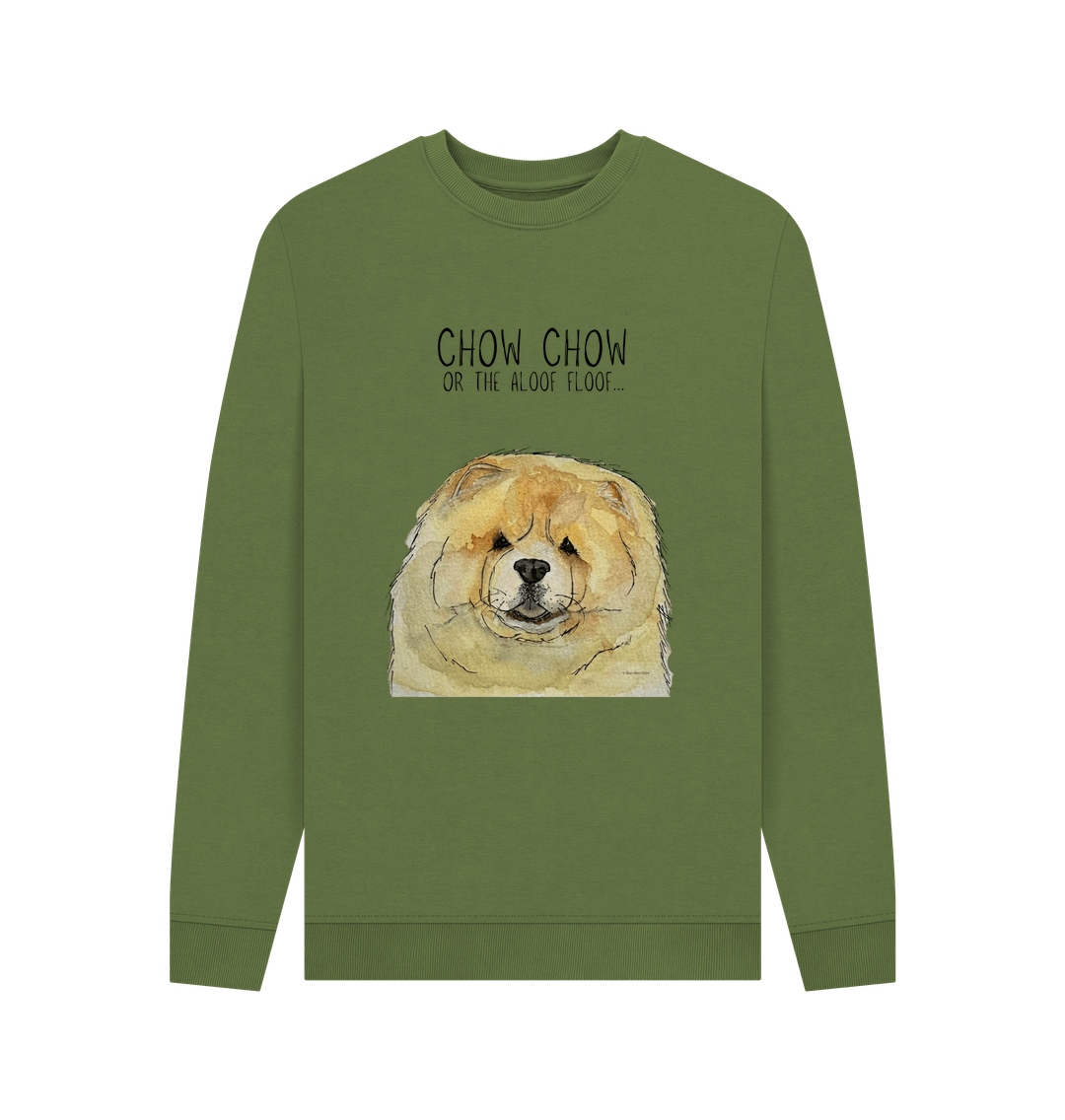 Stay Cozy with the Fawn Chow Chow "Aloof Floof" Men's Crewneck Sweatshirt