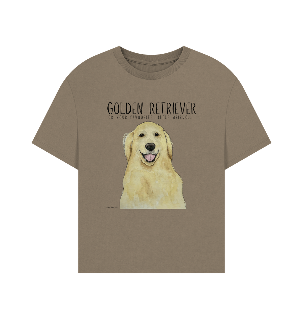 Golden Retriever Vibes: Sustainable Women’s Relaxed Fit T-Shirt