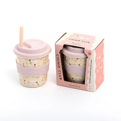 Fairy Reusable Cup 8oz with Straw