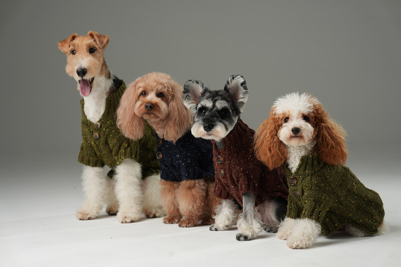 Glacier Pet Sweater Olive Green