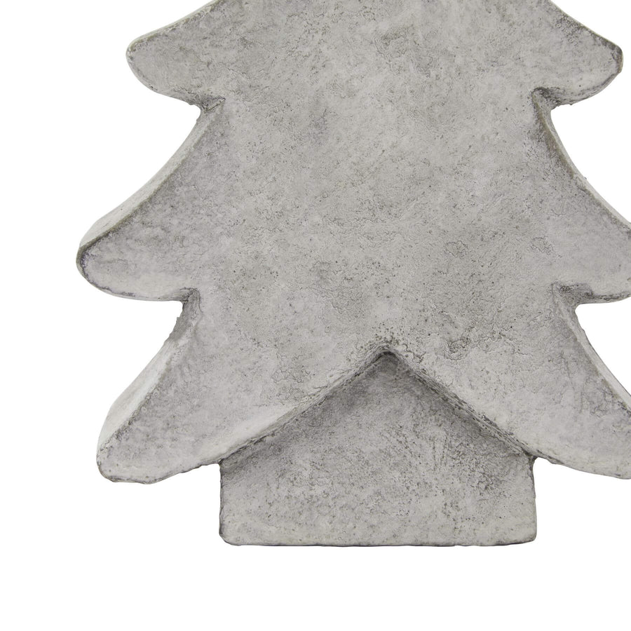 Frosted white ceramic Christmas tree with stone finish, minimalist holiday decor centerpiece by Sostter at brixbailey.com