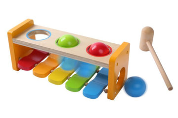 2-in-1 Wooden Musical Hammer Bench – Educational & Fun by Gerardo's Toys at www.brixbailey.com